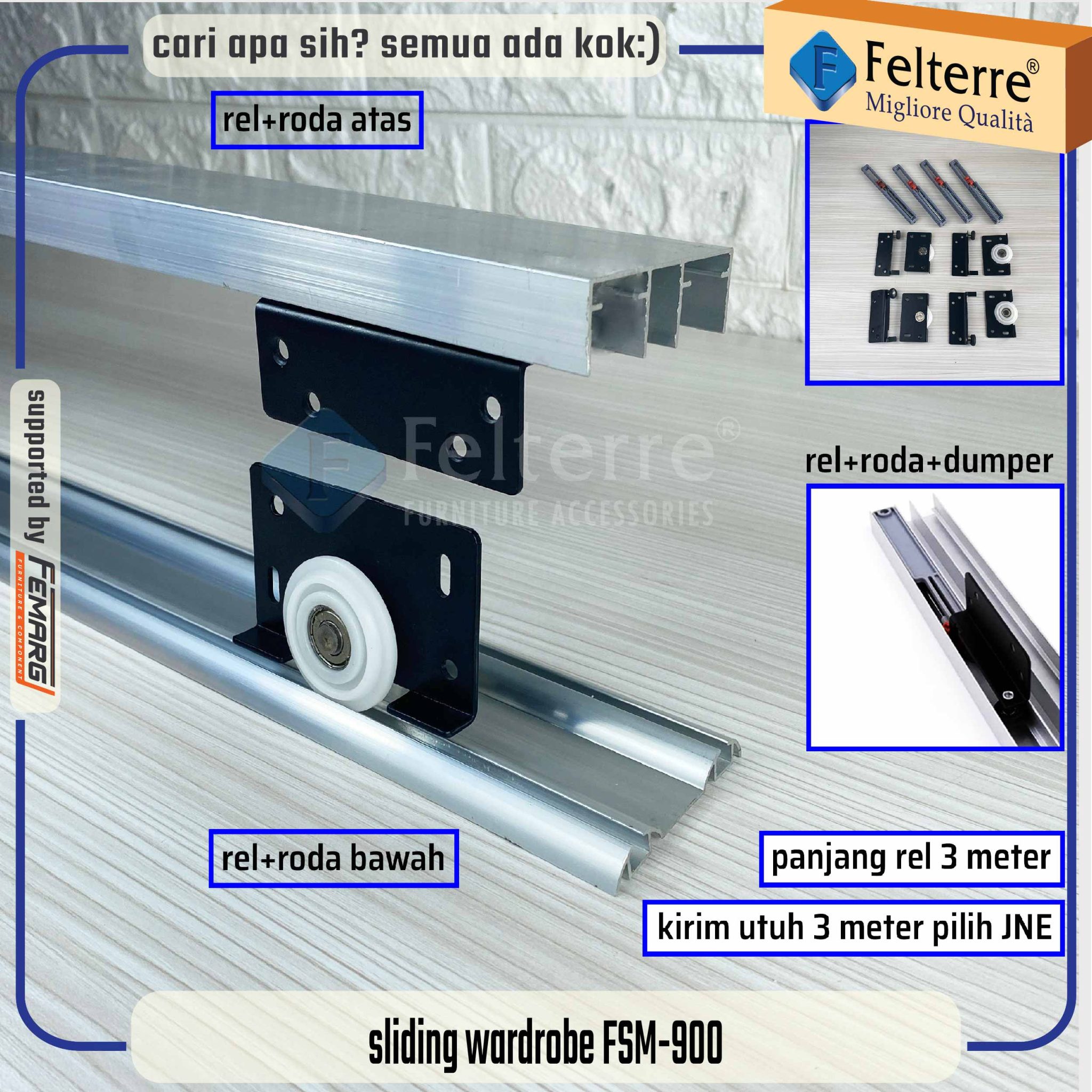 Sliding Rel Machine Rel Sliding Wardrobe FSM-900 – Femarg.id